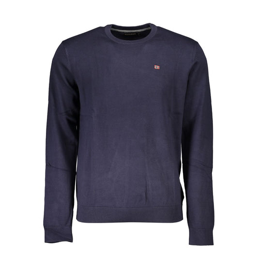 Napapijri Blue Cotton Men Sweater NA-25293-S