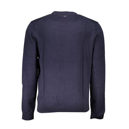 Napapijri Blue Cotton Men Sweater NA-25293-S