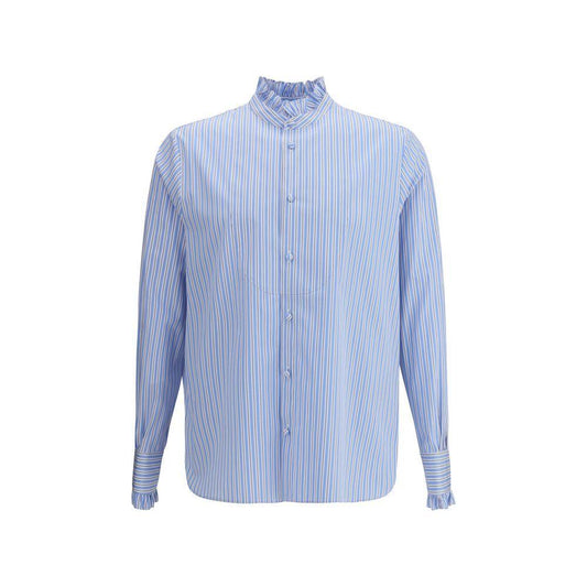 Valentino Striped plastron and ruffle Shirt VA-7V3ABP76AYASCJ-41