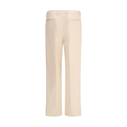 Valentino Cream Fleece Wool Dress Pants