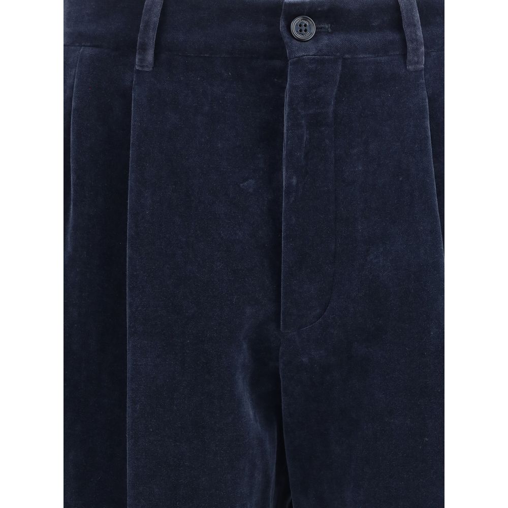 Valentino Blue Cotton Pants