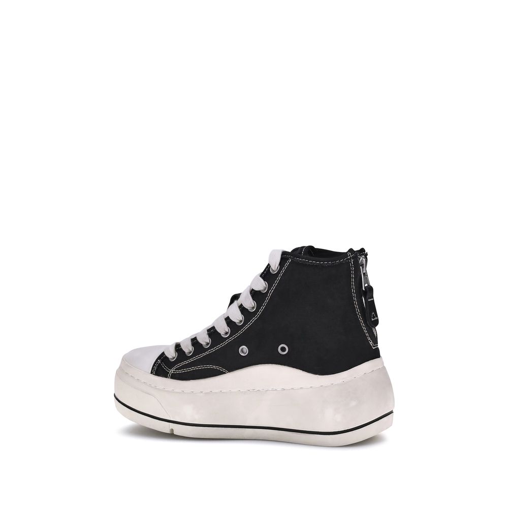 R13 Black Polyethylene High Top Sneakers