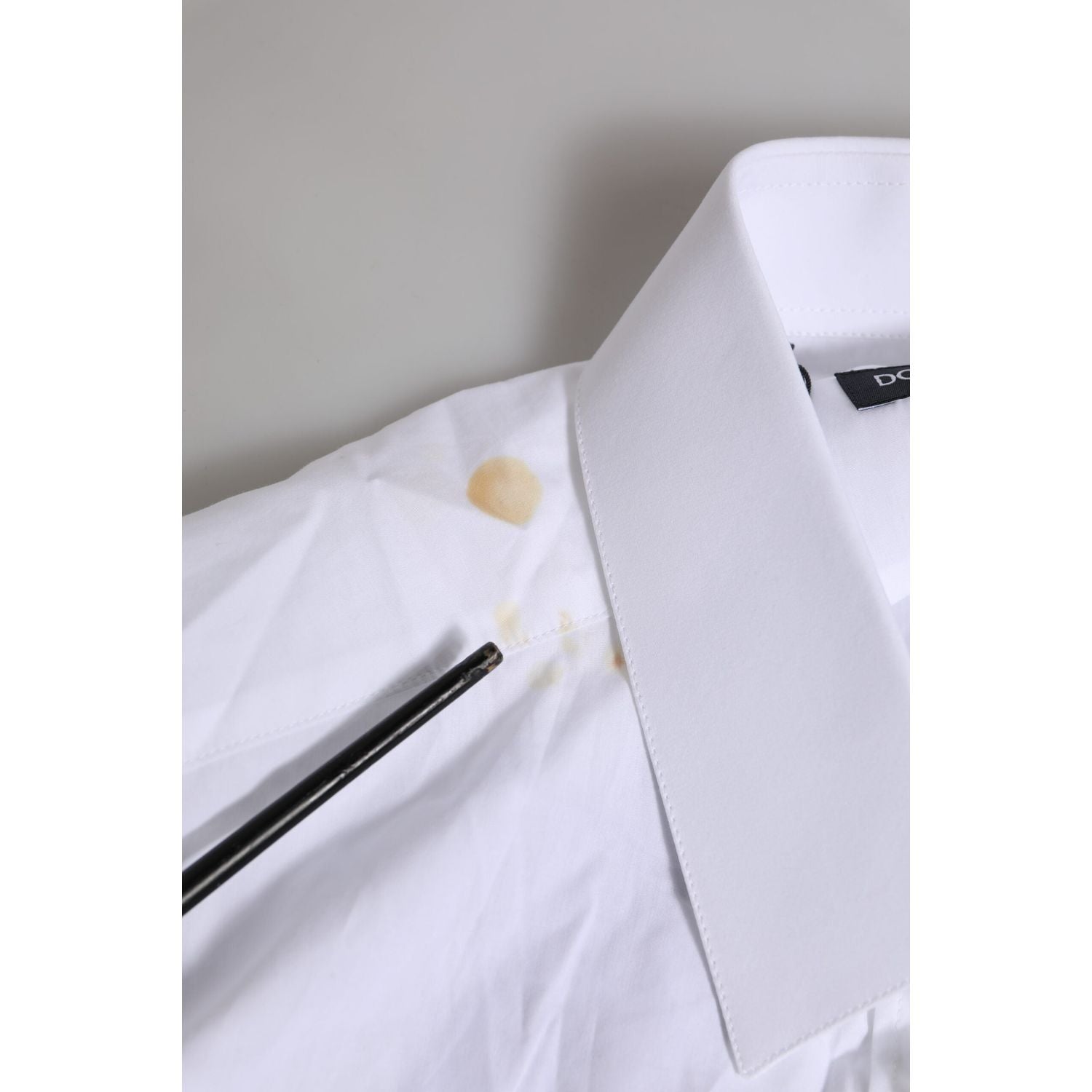 Dolce & Gabbana White Cotton MARTINI Long Sleeve Formal Shirt