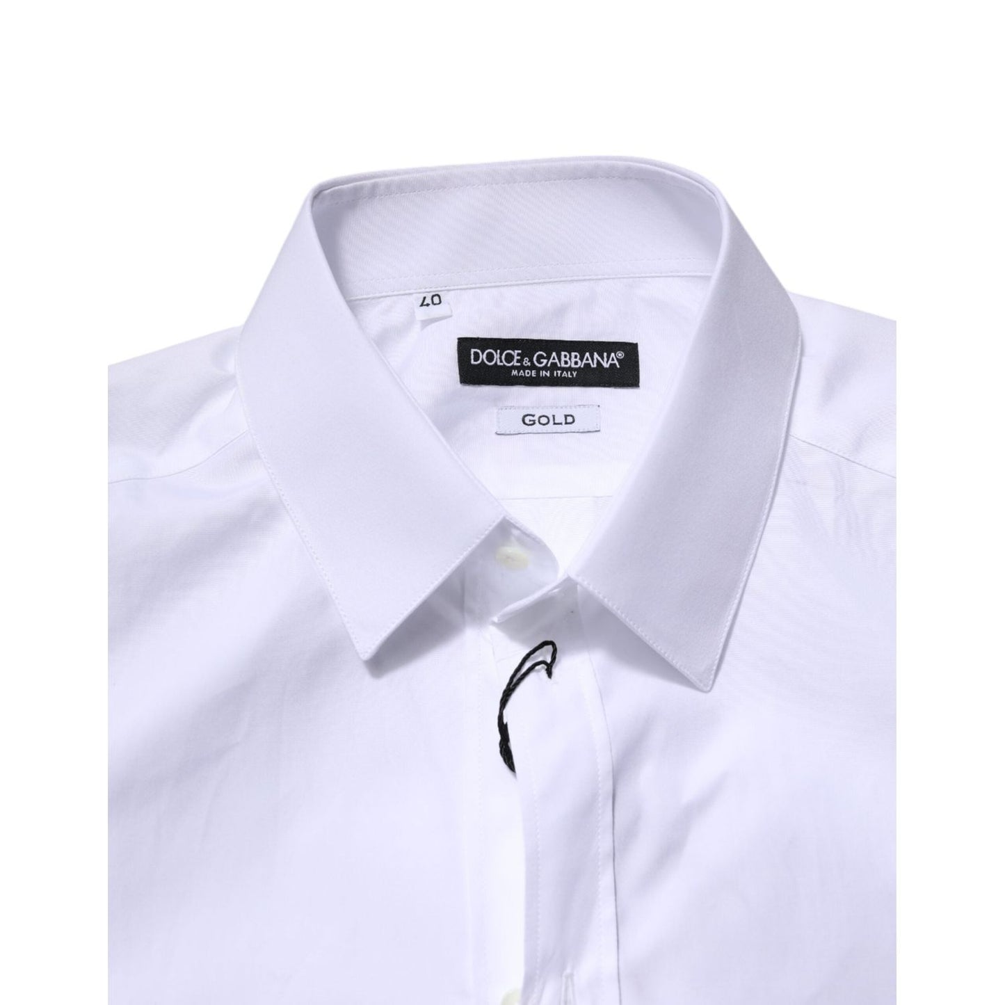 Dolce & Gabbana White GOLD Long Sleeves Dress Formal Shirt TSH906862-40