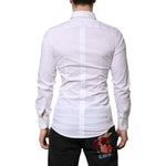 Dolce & Gabbana White GOLD Long Sleeves Dress Formal Shirt TSH906865-37