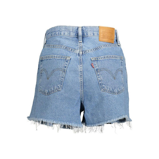 Levi's Light Blue Cotton Women Short LE-16426-W25