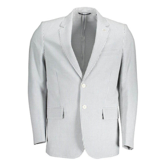 Gant White Cotton Men Jacket GA-37359-IT46 | S