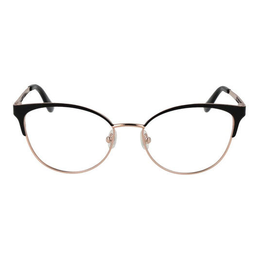 Guess Gold Women Glasses Frame, full-rim with browline style, metal frame, gold color, 54mm lens width, with branded case.