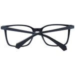 Polaroid Black Men Glasses Frame, full-rim rectangle design, black polyamide material, demo lenses, 53mm width, 40mm height.