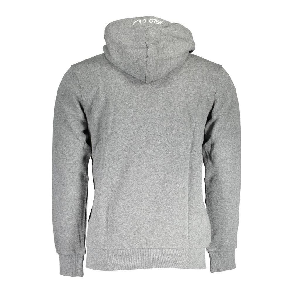 La Martina Gray Cotton Men Sweater LA-17151-L