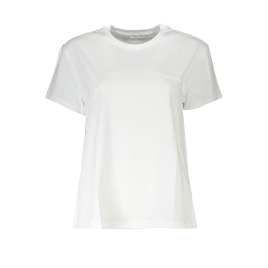 Patrizia Pepe Chic Organic Cotton Crew Neck Tee PA-28361-XS