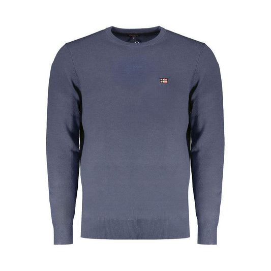 Norway 1963 Blue Wool Men Sweater NO-32046-3XL
