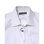 Dolce & Gabbana White GOLD Long Sleeves Dress Formal Shirt TSH906871-39