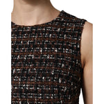 Dolce & Gabbana Multicolor Sleeveless Mini Tweed A-line Dress DR81741-38