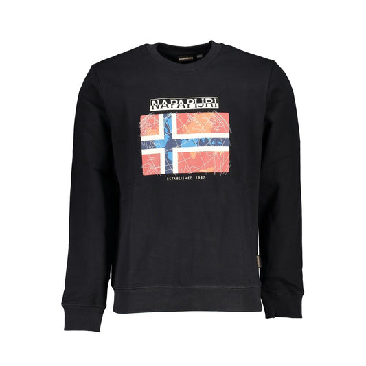 Napapijri Black Cotton Men Sweater NA-25322-S