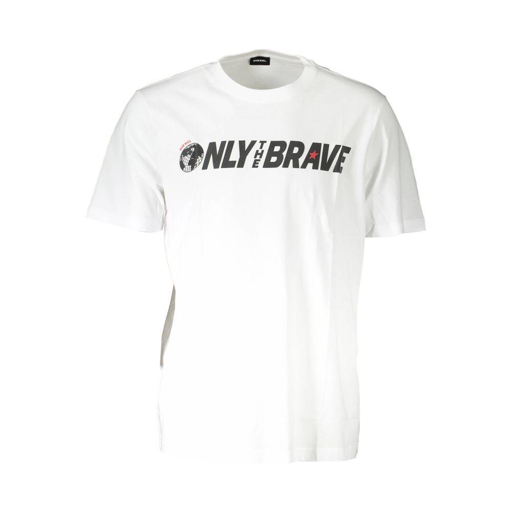 Diesel White Cotton Men T-Shirt DI-36838-XL