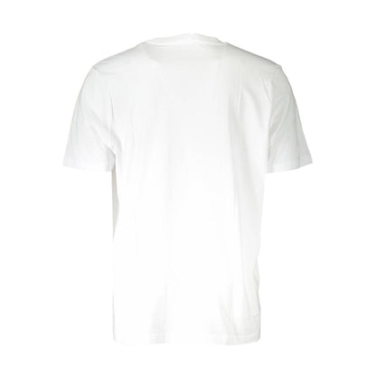 Back view of Diesel White Cotton Men T-Shirt, showcasing premium quality and understated sophistication.