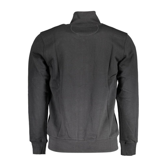 La Martina Black Cotton Men Sweater LA-17141-M