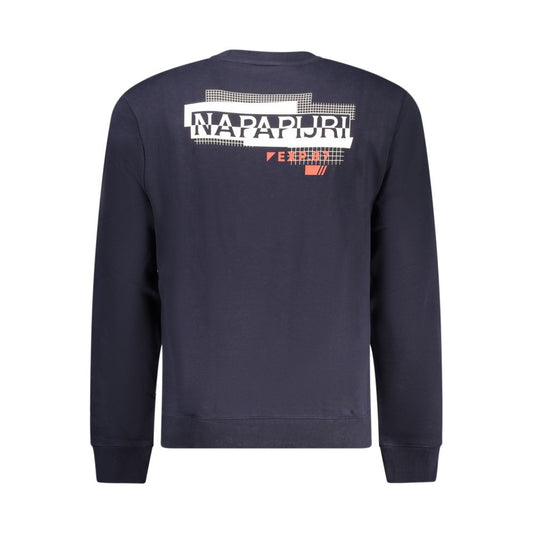 Napapijri Blue Cotton Sweater NA-32132-XL
