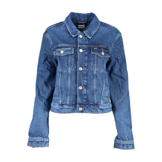 Tommy Hilfiger Blue Cotton Women Jacket TO-36863-XS