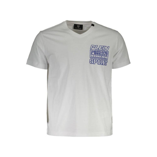 Plein Sport White Cotton Men T-Shirt PL-37426-S