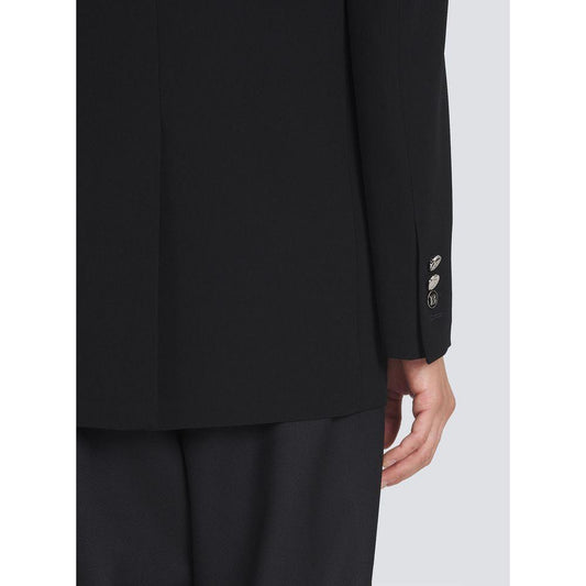 Balmain Black Viscose Blazer BA-15529-IT48 | M