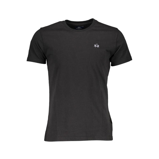 La Martina Black Cotton T-Shirt La Martina