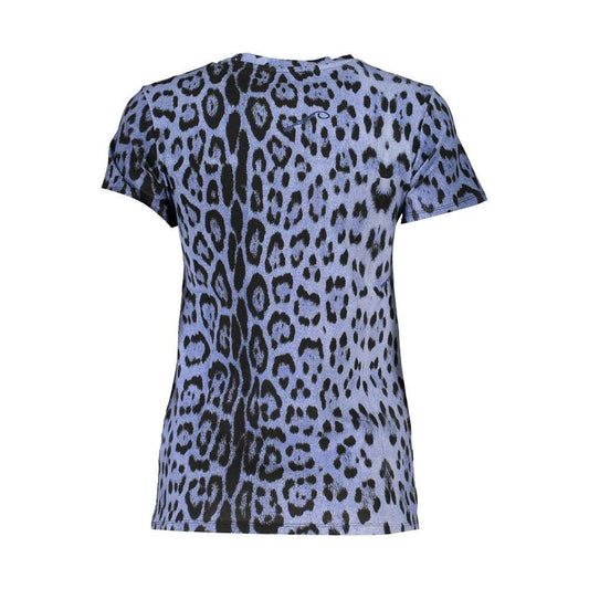 Cavalli Class Light Blue Cotton Women Top CA-26781-XS