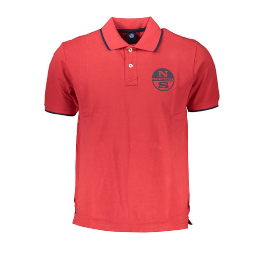 North Sails Red Cotton Polo Shirt NO-27302-S
