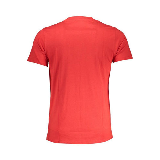 Cavalli Class Red Cotton T-Shirt CA-28472-M
