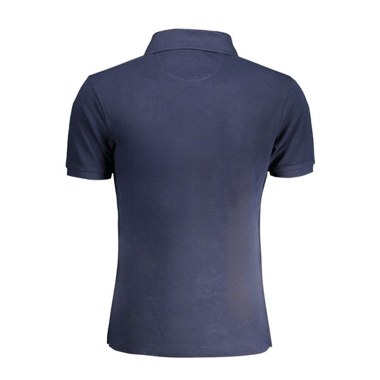 La Martina Blue Cotton Polo Shirt LA-30462-S