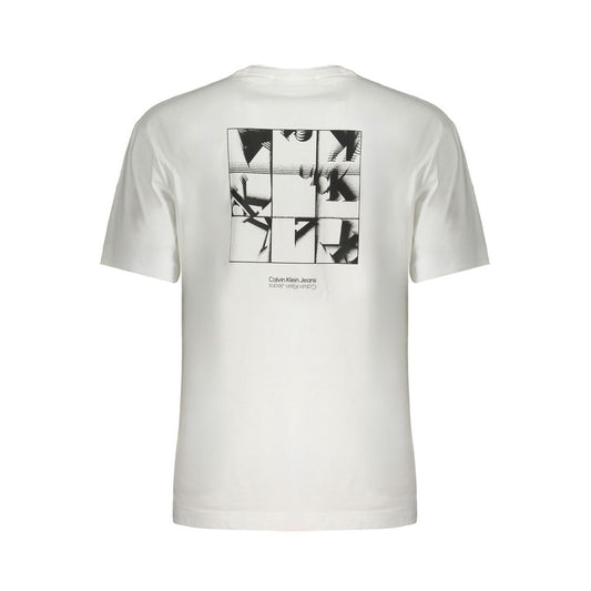 Calvin Klein White Cotton T-Shirt CA-31343-XL