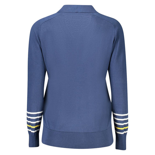 North Sails Blue Cotton Women Sweater NO-35966-XS