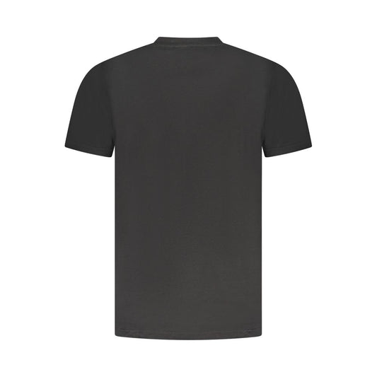 Cavalli Class Black Cotton Men T-Shirt CA-36714-M