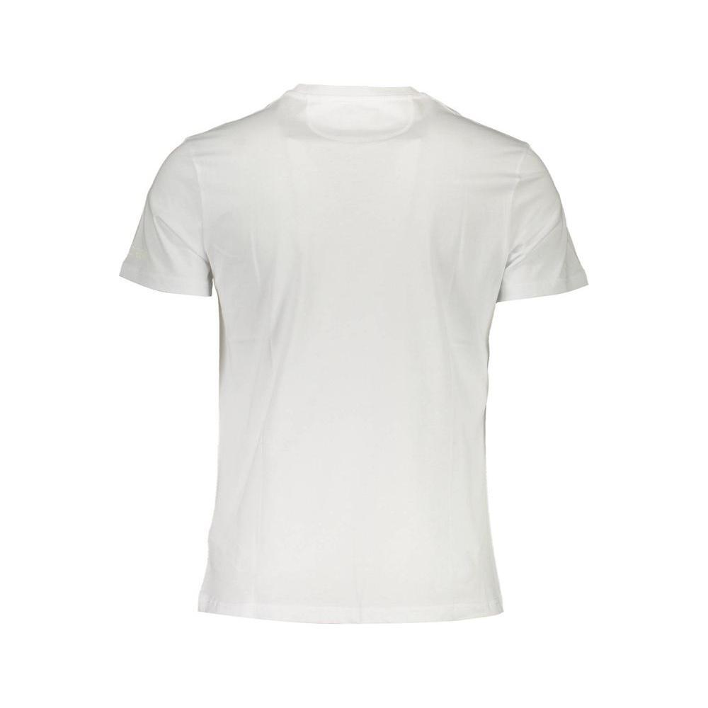 La Martina White Cotton Men T-Shirt LA-37593-M