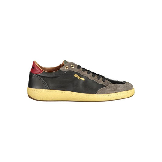 Blauer Black Leather Men Sneaker BL-33848-EU40/US7