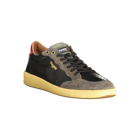 Blauer Black Leather Men Sneaker BL-33848-EU40/US7