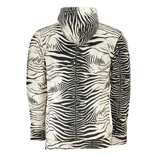 Cavalli Class White Cotton Mens Hooded Sweater CA-26799-L