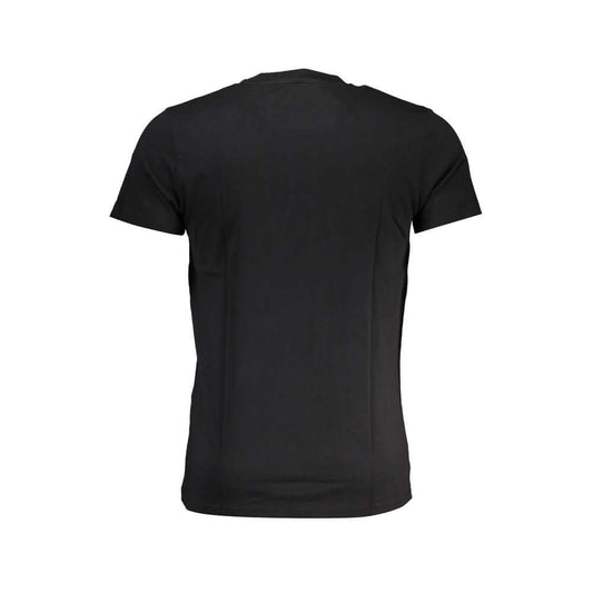 Cavalli Class Black Cotton T-Shirt CA-28464-XL