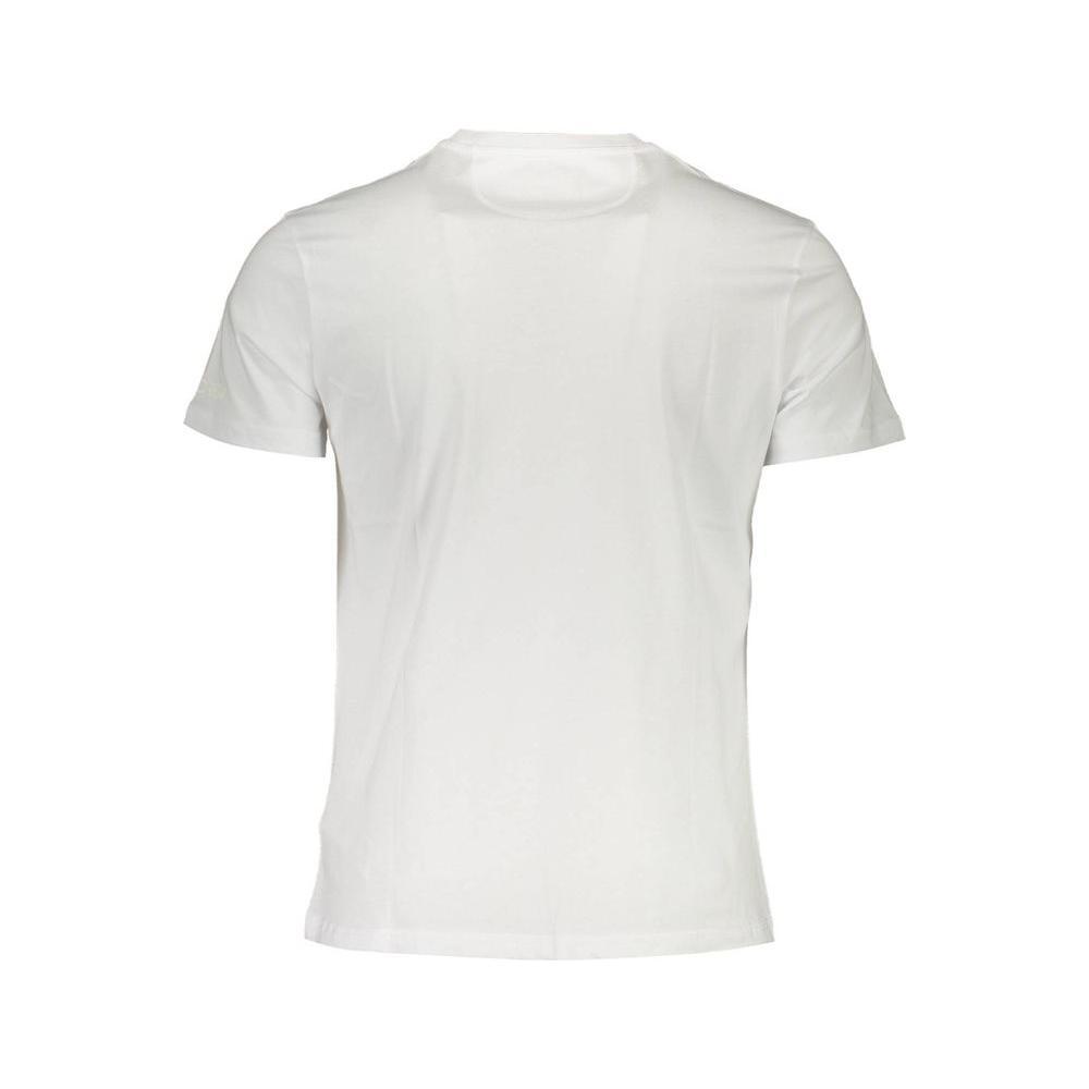 La Martina White Cotton Men T-Shirt LA-37562-S