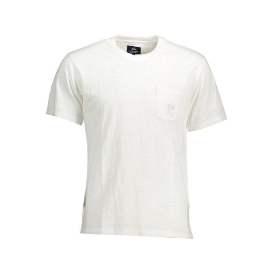 La Martina White Cotton Men T-Shirt LA-37631-M