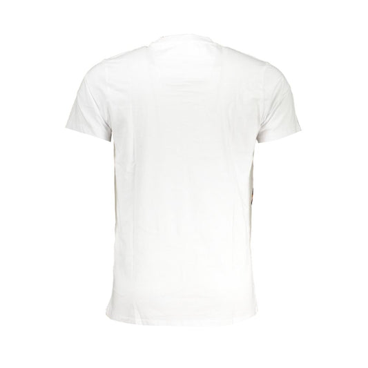 Cavalli Class White Cotton T-Shirt CA-28599-XL