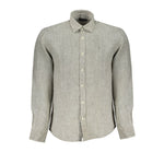 North Sails Gray Linen Shirt NO-29881-S