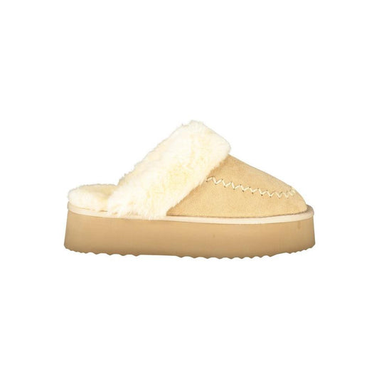 Laura Biagiotti Beige Polyester Women Sandal LA-32816-EU38/US8
