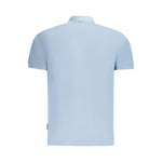 Napapijri Light Blue Cotton Men Polo Shirt NA-35696-S