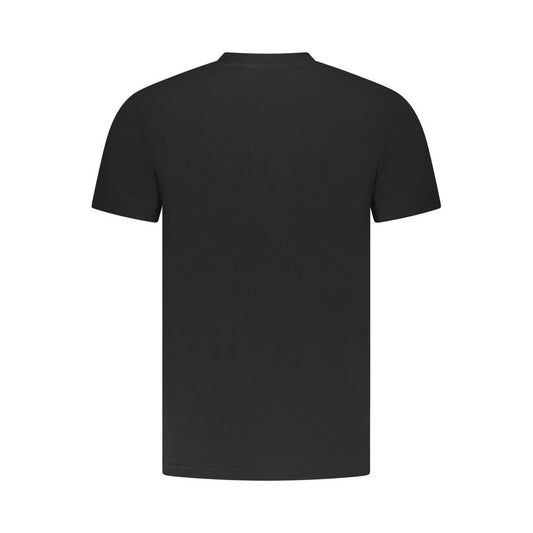 Cavalli Class Black Cotton Men T-Shirt CA-36656-M