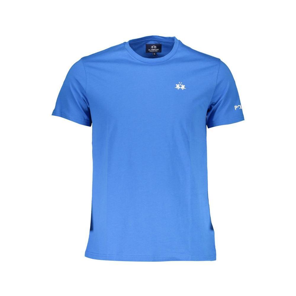 La Martina Blue Cotton Men T-Shirt LA-37033-M