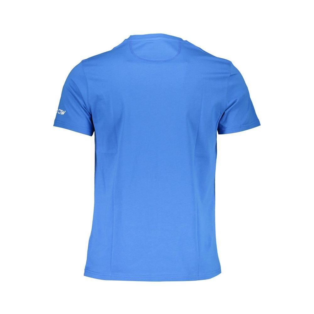 La Martina Blue Cotton Men T-Shirt LA-37033-M