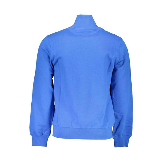 La Martina Blue Cotton Men Sweater LA-37290-M