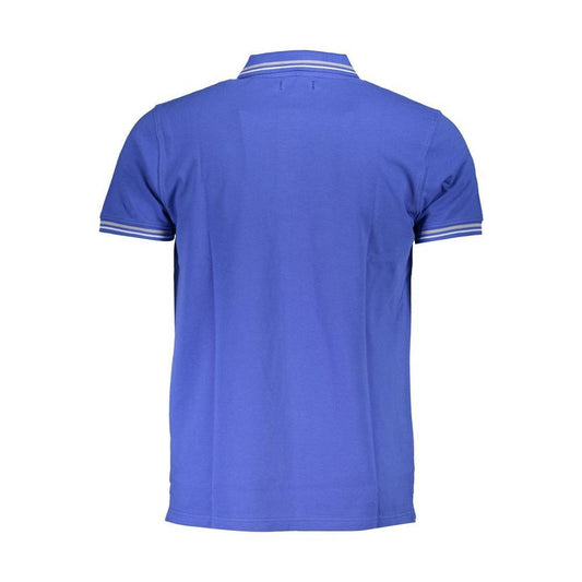 Cavalli Class Blue Cotton Men Polo Shirt CA-37651-M